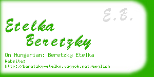 etelka beretzky business card